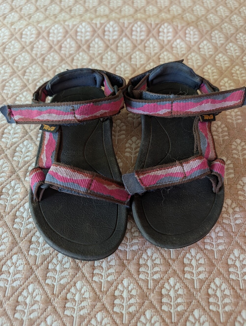 Teva Kids Pink and Gray Adjustable Sport Sandals
